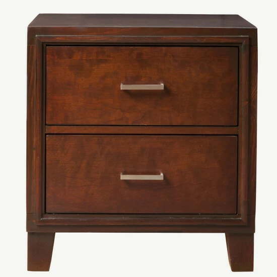 Deals 🎉 Furniture Of America Fove Contemporary Cherry Solid Wood Nightstand ✨ - Image 3