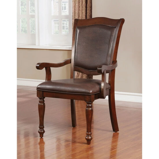 Cheap ๐ฅ Furniture Of America Roke Traditional Cherry Arm Chairs (Set Of 2) ๐