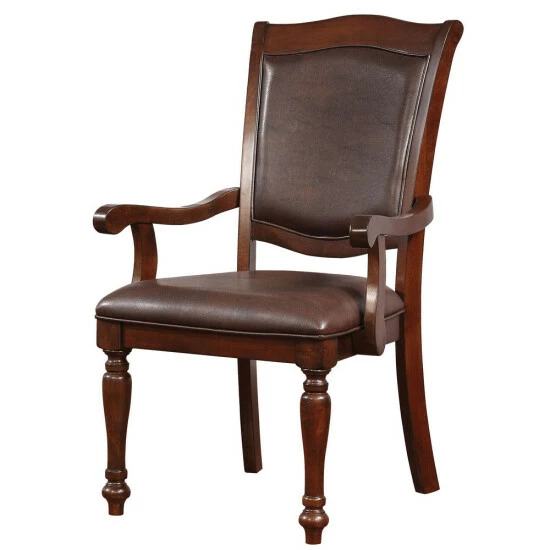 Cheap ๐ฅ Furniture Of America Roke Traditional Cherry Arm Chairs (Set Of 2) ๐ - Image 3