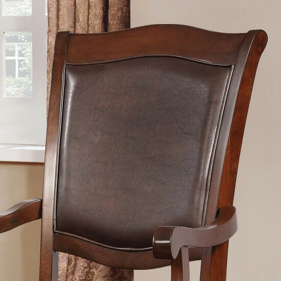 Cheap ๐ฅ Furniture Of America Roke Traditional Cherry Arm Chairs (Set Of 2) ๐ - Image 4