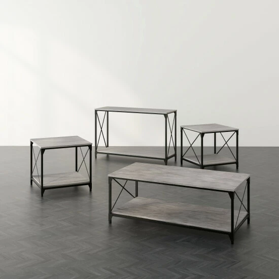 New 🎉 Furniture Of America Eltris Rustic 4-piece 47-inch Coffee Table Set 😀 - Image 4