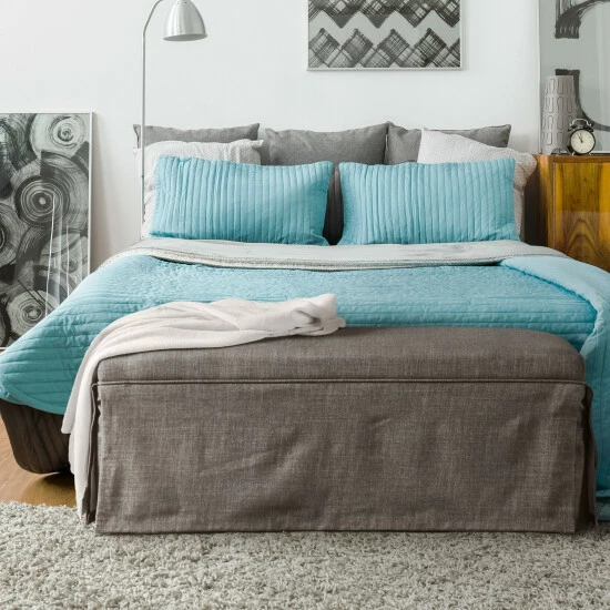 Flash Sale 😀 Furniture Of America Cols Farmhouse Linen Fabric Accent Bench Brown 🤩 - Image 7