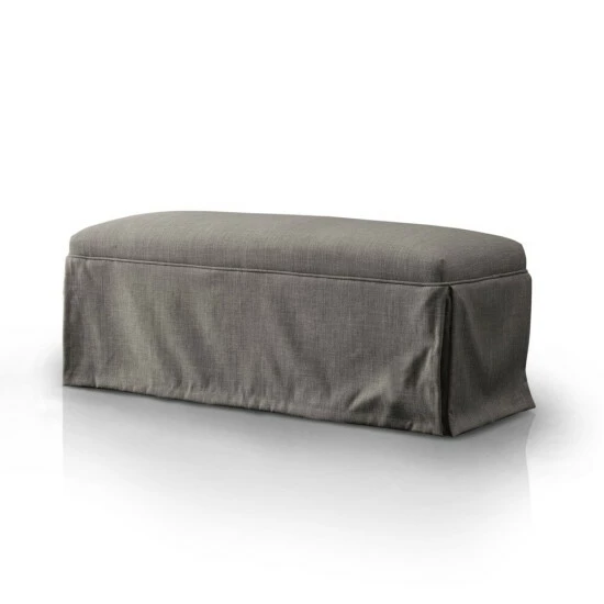 Flash Sale 😀 Furniture Of America Cols Farmhouse Linen Fabric Accent Bench Brown 🤩 - Image 8