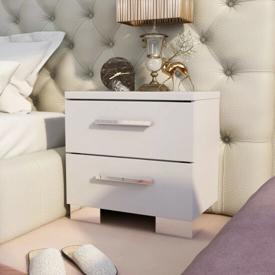 Brand new 👏 Furniture Of America Rema Contemporary White 2-drawer Nightstand ✔️