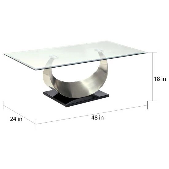 Best Sale 🌟 Furniture Of America Heer Glam Modern Artistic 48-inch Coffee Table 👍 - Image 7