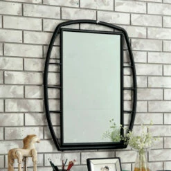Brand new 👏 Furniture Of America Ryan Industrial Black Metal Framed Mirror 🎉