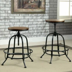 Wholesale 🥰 Furniture Of America Daimon Industrial Height Adjustable Counter Height Stool (Set Of 2) 👍