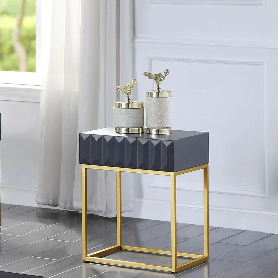 Top 10 ✔️ Furniture Of America Bird Mid-Century Modern 1-drawer Accent Table Antique Blue 😉 - Image 3