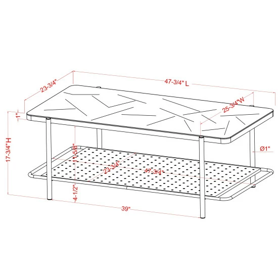 Coupon ⌛ Furniture Of America Puetz Contemporary Black 48 Inches Coffee Table 😉 - Image 8
