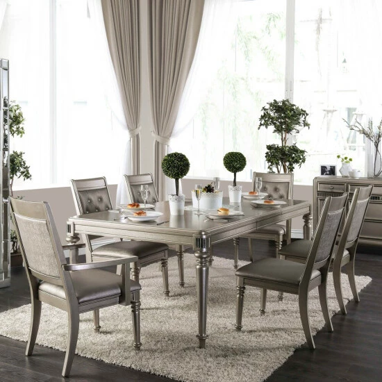 Cheapest ๐ Furniture Of America Olin Glam Gold Faux Leather Side Chairs (Set Of 2) โ๏ธ - Image 2