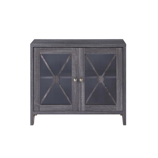 Discount 🧨 Furniture Of America Lyle Farmhouse 31-inch 2-shelf Accent Cabinet Distressed Gray 🧨 - Image 4