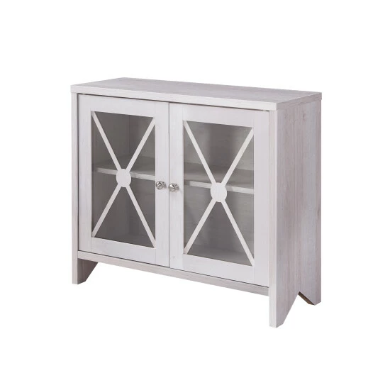 Discount 🧨 Furniture Of America Lyle Farmhouse 31-inch 2-shelf Accent Cabinet Distressed Gray 🧨 - Image 7