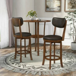 Best reviews of ⌛ Irvi Traditional 3pc Counter Height Dining Set By Furniture Of America Merlot/brown 👏