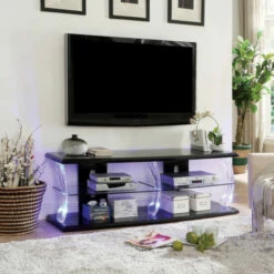 Top 10 π Furniture Of America Lald Modern Glass 2-shelf TV Console With LED White π€©