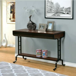 Best deal βοΈ Furniture Of America Vols Traditional Oak 47-inch 1-shelf Console Table π