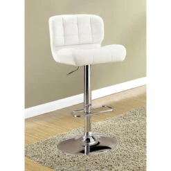 Promo β¨ Furniture Of America Beas Contemporary Faux Leather Swivel Bar Chair Grey β¨