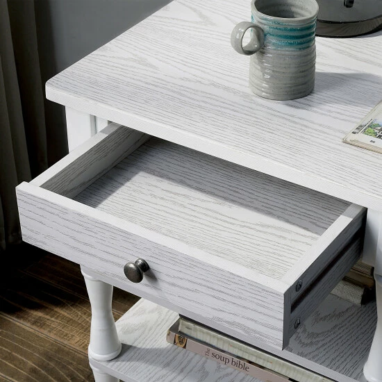 Best reviews of โ๏ธ Furniture Of America Boyston Modern White 48-inch 3-shelf Computer Desk ๐ - Image 3