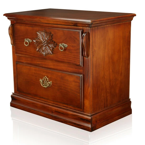 Promo ✨ Furniture Of America Weston Traditional Pine Solid Wood Nightstand 👍