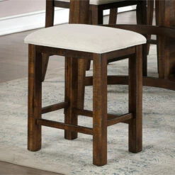 Best deal 😉 Furniture Of America Deblynn Rustic Oak Fabric Counter Stool (Set Of 2) ⭐