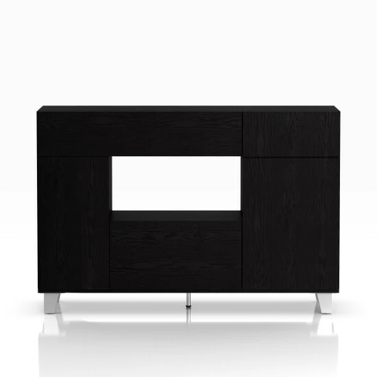 Outlet β¨ Furniture Of America Ilti Contemporary Black 47-inch Buffet Server π - Image 4