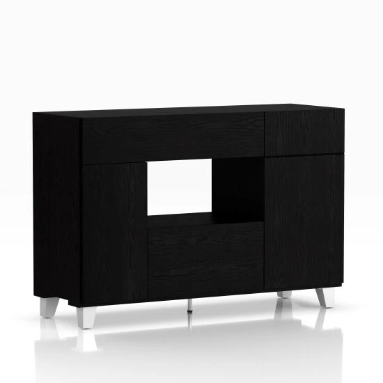 Outlet β¨ Furniture Of America Ilti Contemporary Black 47-inch Buffet Server π - Image 5