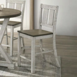 Best Pirce 🔔 Furniture Of America Theile Rustic Wood Counter Height Chairs, Set Of 2 Cremini Brown ⌛