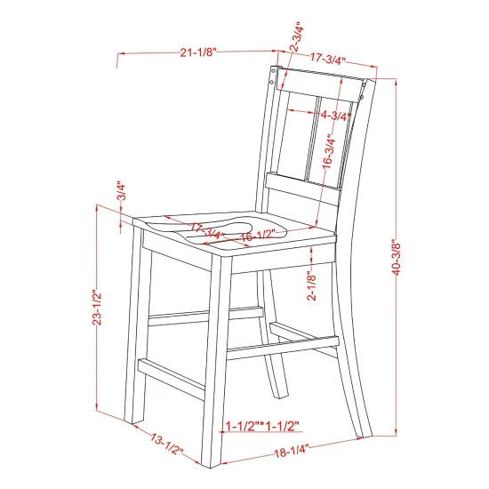 Best Pirce 🔔 Furniture Of America Theile Rustic Wood Counter Height Chairs, Set Of 2 Cremini Brown ⌛ - Image 7
