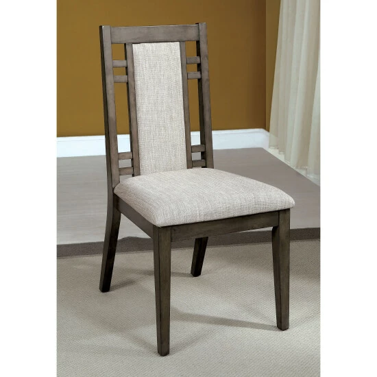 Best Sale ๐ฅฐ Furniture Of America Mosa Rustic Grey Dining Chairs (Set Of 2) ๐