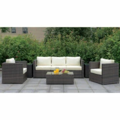 Deals π₯° Furniture Of America Wiba Contemporary Brown Cushioned Patio Set β