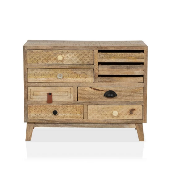 Best deal 😉 Furniture Of America Carina Solid Mango Wood Chest With 9-drawer 😀 - Image 3