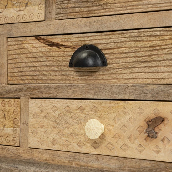 Best deal 😉 Furniture Of America Carina Solid Mango Wood Chest With 9-drawer 😀 - Image 6