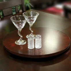 Deals ✨ Furniture Of America Kamil Traditional Oak Wooden Finish Lazy Susan ✨