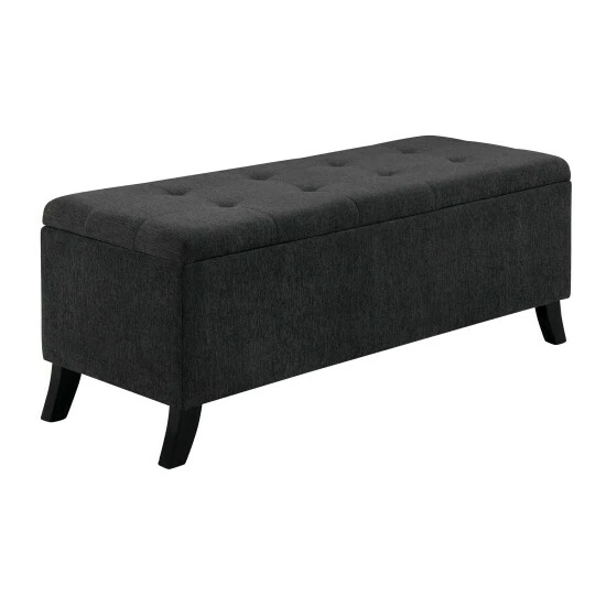 Best deal 😍 Furniture Of America Iras Transitional Gray Storage Bench With Ottoman 👍 - Image 4