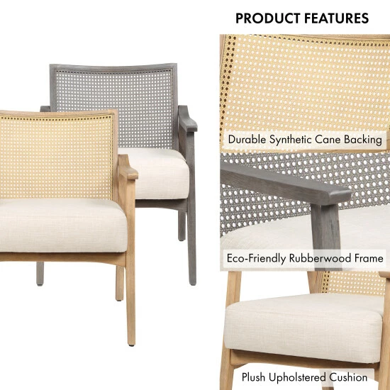 Top 10 ✨ Furniture Of America Vancia Contemporary Wood Accent Chair Gray Wash/beige 🎁 - Image 3