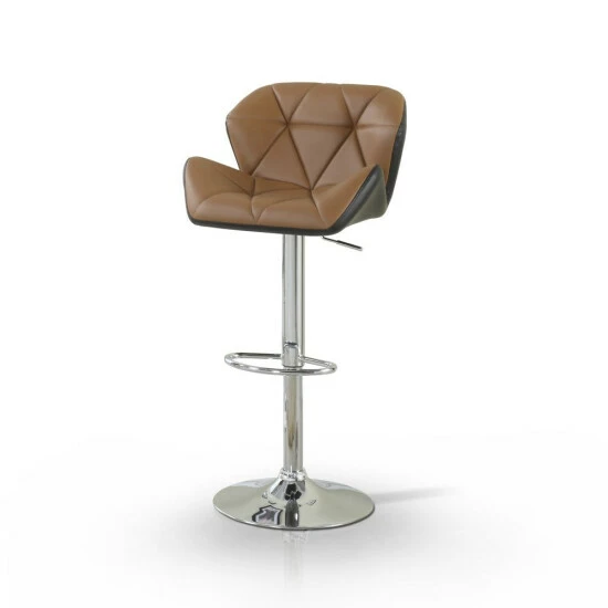Hot Sale 👏 Furniture Of America Dimone Modern Adjustable Swivel Barstool Camel ⌛ - Image 4