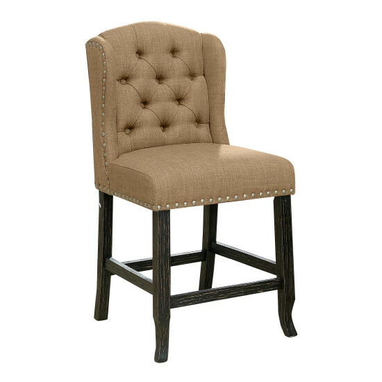 Cheap β¨ Furniture Of America Tays Linen Tufted Counter Height Stool (Set Of 2) Dark Grey π₯° - Image 5