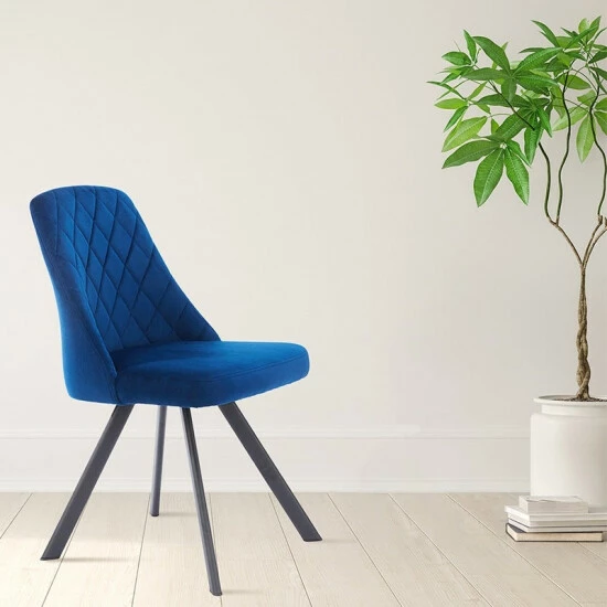 Flash Sale 🥰 Furniture Of America Kirk Mid-Century Modern Dining Chairs (set Of 2) Blue ⌛