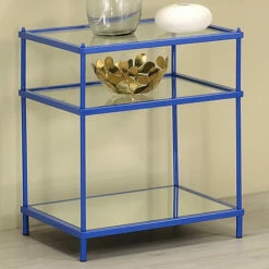 New 👍 Furniture Of America Scoles Contemporary 18-inch 2-shelf Side Table Red 🔥