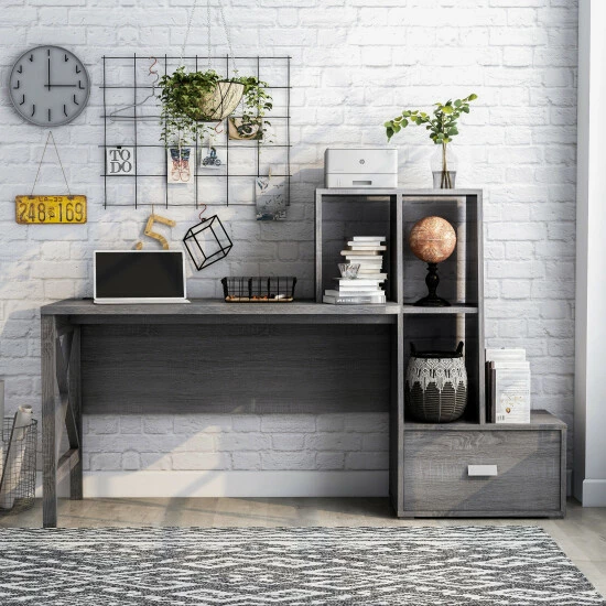 Top 10 ✔️ Furniture Of America Jessica Modern 70-inch Computer Desk Distressed Grey 😍