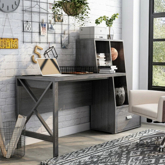 Top 10 ✔️ Furniture Of America Jessica Modern 70-inch Computer Desk Distressed Grey 😍 - Image 3
