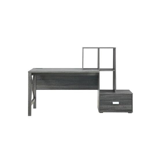 Top 10 ✔️ Furniture Of America Jessica Modern 70-inch Computer Desk Distressed Grey 😍 - Image 5