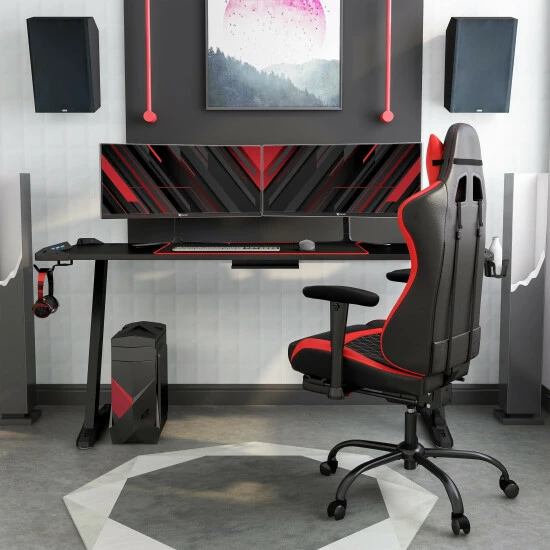 Budget 💯 Furniture Of America Hendrix Modern Black 67-inch Computer Desk ⭐ - Image 3