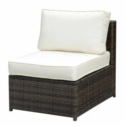 Best reviews of 😍 Furniture Of America Fene Contemporary Brown Wicker Armless Chair 😍