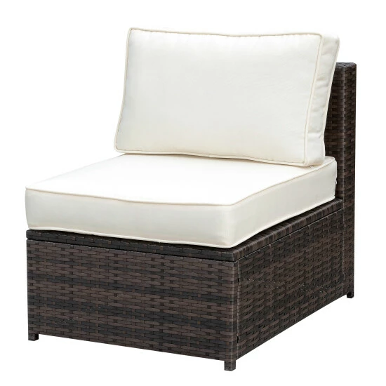 Best reviews of ๐ Furniture Of America Fene Contemporary Brown Wicker Armless Chair ๐