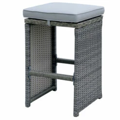 Best Pirce ⭐ Furniture Of America Zons Contemporary Grey Fabric Barstools (Set Of 6) 🔥