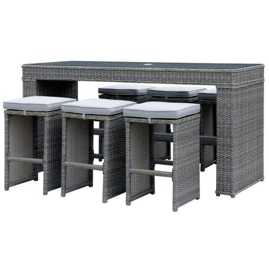 Best Pirce ⭐ Furniture Of America Zons Contemporary Grey Fabric Barstools (Set Of 6) 🔥 - Image 4