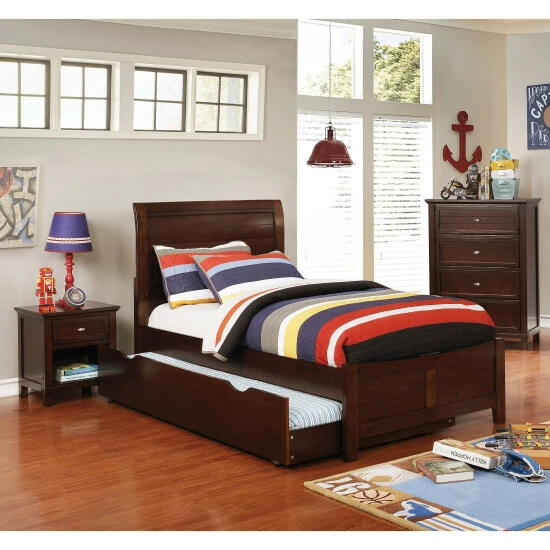 Discount ๐ฅฐ Furniture Of America Wese Transitional Brown Cherry Wood Trundle ๐ - Image 4
