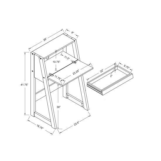 Coupon 😀 Furniture Of America Dol Modern Compact 26-inch Computer Desk Dark Grey/black 🔥 - Image 6