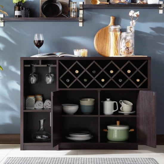 Best Pirce 🥰 Furniture Of America Leo Modern Brown 46-inch Multi-storage Buffet 🤩 - Image 3