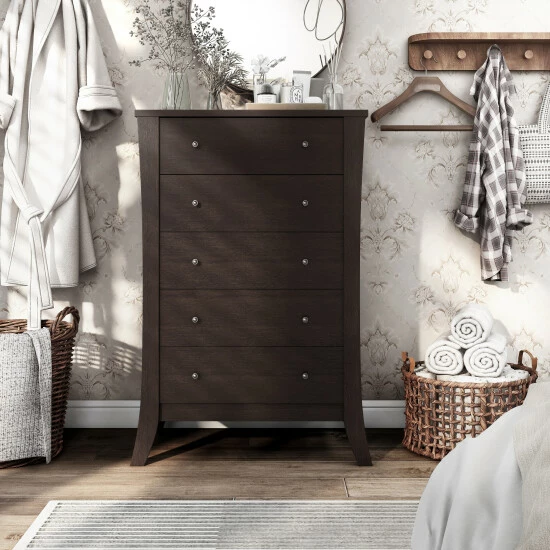 Deals π Furniture Of America Vem Traditional Espresso 5-drawer Chest π₯° - Image 2